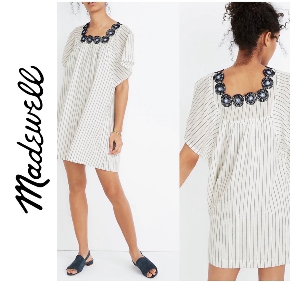 Madewell Embroidered Butterfly Dress xxs